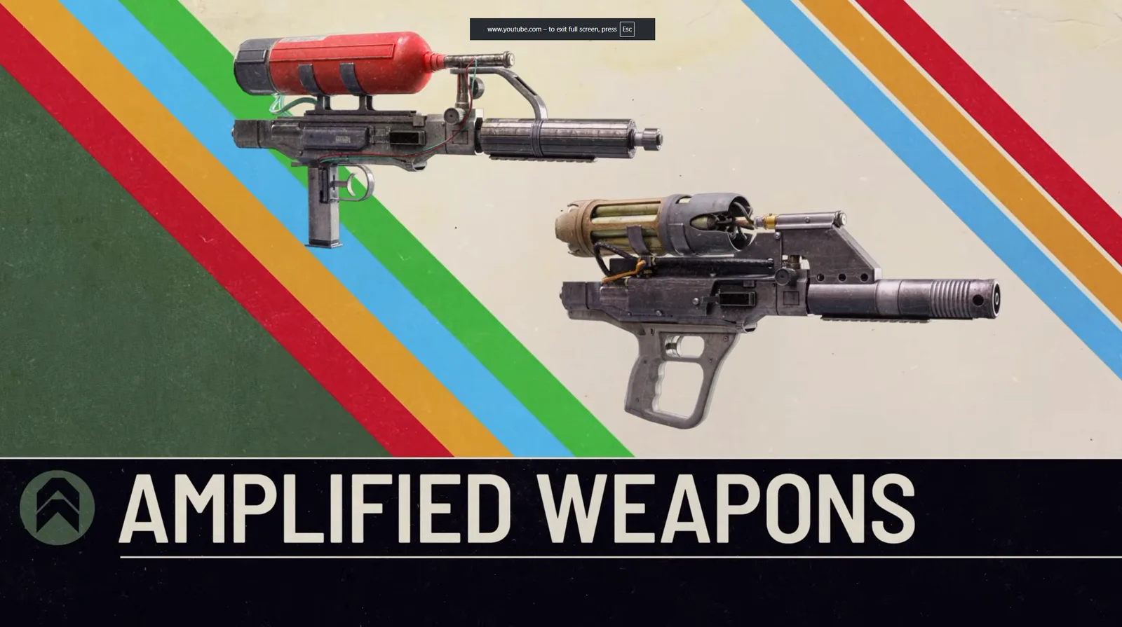 Two Amplified Weapons with attached modules