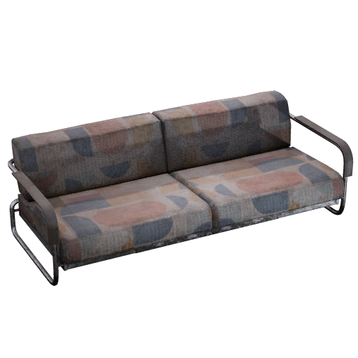 Multicolored Geometric Sofa Design