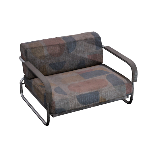 Geometric Fabric Chair Design