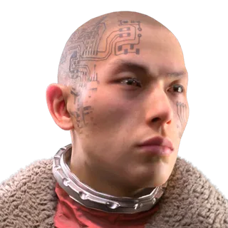 Glitch Tattoo Face Style