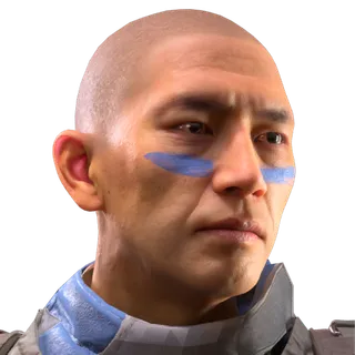 Sport Face Paint Blue Face Style
