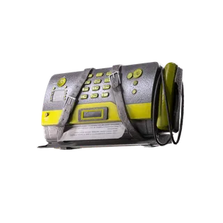 Fax Machine - Black Yellow Backpack Attachment