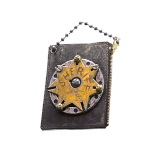 Sheriff Badge Backpack Charm