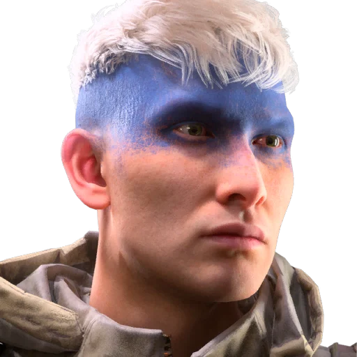 Blue Forehead Paint Face Style in ARC Raiders