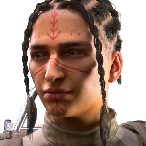 Tribal Tattoo Red Face Style in ARC Raiders