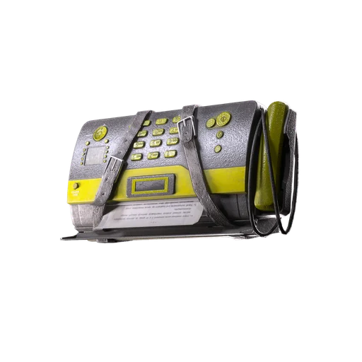 Fax Machine - Black Yellow Backpack Attachment in ARC Raiders