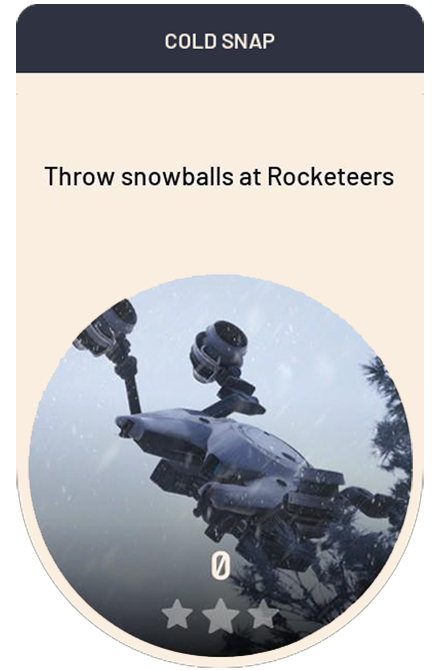 Throw snowballs at Rocketeers