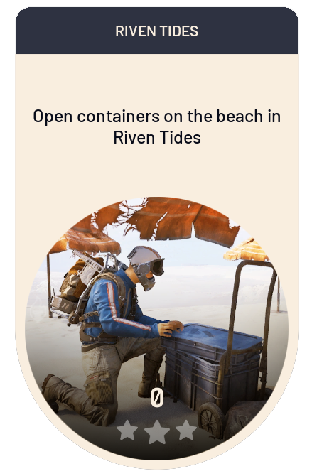 Open containers on the beach in Riven Tides