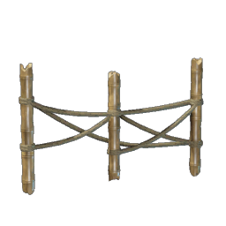 Bamboo Fence With Ropes I