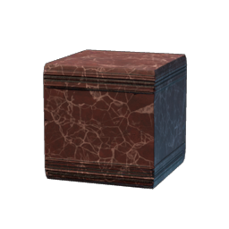 Red Marble Column Block