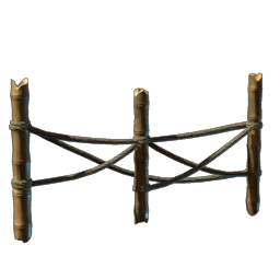 Bamboo Fence With Ropes I