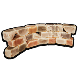 Mushroom Curved Half Wall