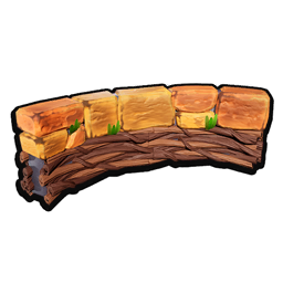 Pumpkin Curved Half Wall B
