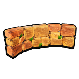 Pumpkin Curved Half Wall