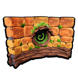 Windowed Pumpkin Curved Wall B
