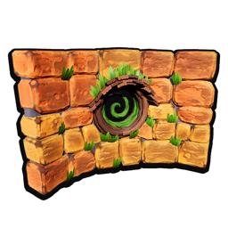 Windowed Pumpkin Curved Wall