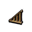 Wall Quarter Log Triangle