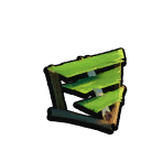 Half Corner Grass Stairs